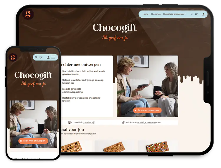 chocogift by luux pattiserie webdesign