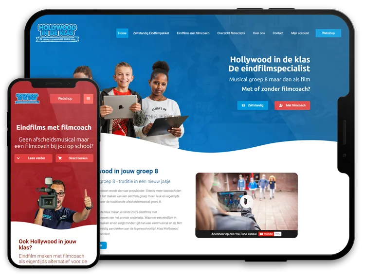 webshop laten maken hollywood in de klas